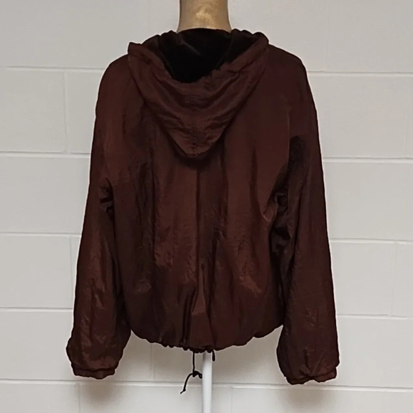 CS Signature Brown Velvet Reversible Hoodie Jacket Large - Picture 4 of 16